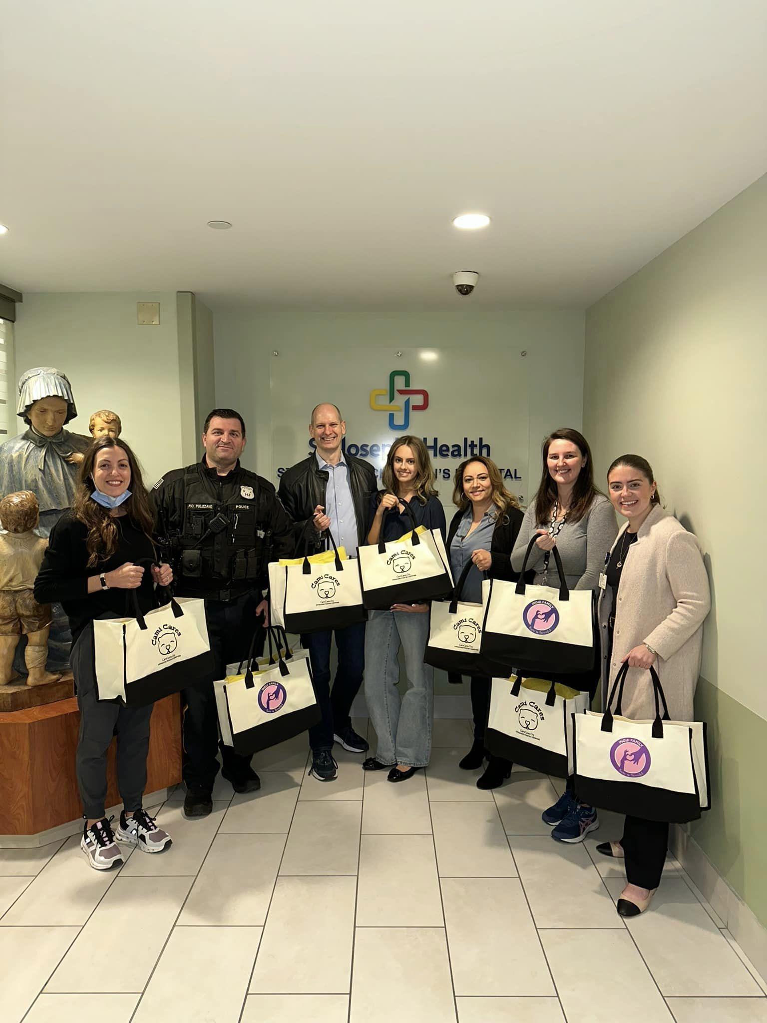 Cami Cares team delivering comfort bags at St. Joseph Health